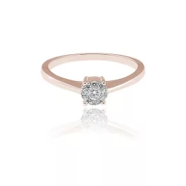   Moon Diamonds  - gyémántköves rozéarany gyűrű 50-70589-1256F/58