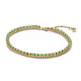 Pandora  - Szikrázó zöld tenisz karkötő - 561469C02-18