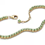 Pandora  - Szikrázó zöld tenisz karkötő - 561469C02-18
