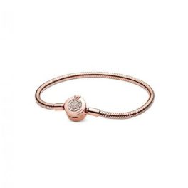 Pandora  - Moments szikrázó koronás O és kígyólánc karkötő - 589046C01-19