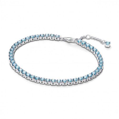 Pandora  - Szikrázó világoskék tenisz karkötő - 591469C03-20