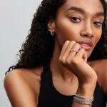 Pandora  - Szikrázó világoskék tenisz karkötő - 591469C03-20