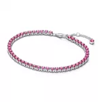Pandora  - Szikrázó rózsaszín tenisz karkötő - 591469C04-18