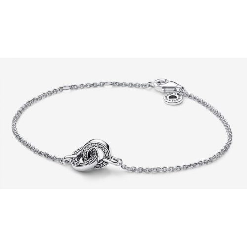 Pandora  - Signature összefonódó Pavé láncos karkötő - 592742C01-20