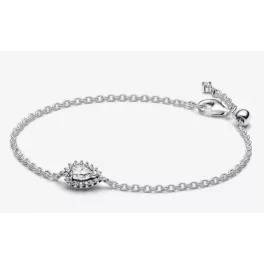 Pandora  - Szikrázó körte glória láncos karkötő - 593001C01-18