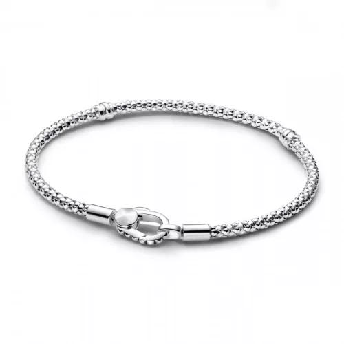 Pandora  - Szegecselt kapcsos és láncos karkötő - 593681C00-18