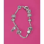 Pandora  - Kerek Pandora kapcsos csavart kígyólánc karkötő - 593757C00-17