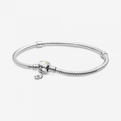Pandora  - Moments kígyólánc karkötő százszorszép zárral - 598776C01-20