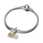 Pandora  - Laboratóriumban növesztett gyémánt gravírozható anya dupla függő charm - 763237C01