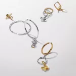 Pandora  - Kéttónusú mozgatható majom függő charm - 763343C01