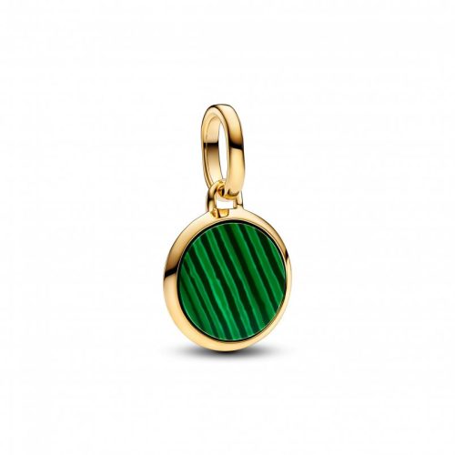 Pandora  - Zöld gravírozható mini medál charm