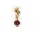Pandora - Fazettált vörös örökkévalóság kör függő charm - 763462C01