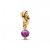Pandora - Fazettált lila örökkévalóság kör függő charm - 763462C02