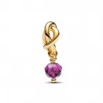 Pandora  - Fazettált lila örökkévalóság kör függő charm - 763462C02