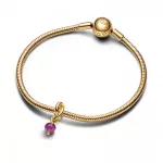 Pandora  - Fazettált lila örökkévalóság kör függő charm - 763462C02