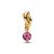 Pandora - Fazettált rózsaszín örökkévalóság kör függő charm - 763462C10