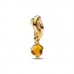 Pandora  - Fazettált mézszínű örökkévalóság kör függő charm - 763462C11