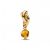 Pandora - Fazettált mézszínű örökkévalóság kör függő charm - 763462C11