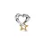 Pandora  - Szerencse csillag és szív charm - 763513C00