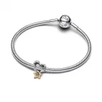 Pandora  - Szerencse csillag és szív charm - 763513C00