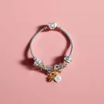Pandora  - Szerencse csillag és szív charm - 763513C00