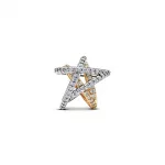 Pandora  - Szikrázó összefonódó csillag charm - 763590C01