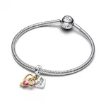 Pandora  - Gravírozható szív és nyíl dupla függő charm - 763622C01