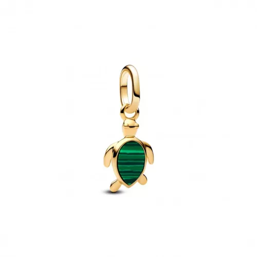 Pandora  - Zöld teknős mini függő charm