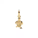 Pandora  - Zöld teknős mini függő charm - 763823C01