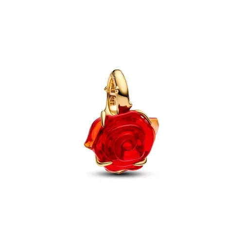 Pandora  - Disney Szépség és a szörnyeteg elvarázsolt rózsa shine charm - 764018C01