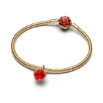 Pandora  - Disney Szépség és a szörnyeteg elvarázsolt rózsa shine charm - 764018C01