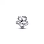 Pandora  - Pavé virág áttört charm