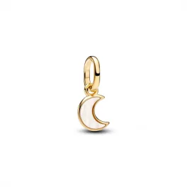 Pandora  - Fehér félhold mini függő charm