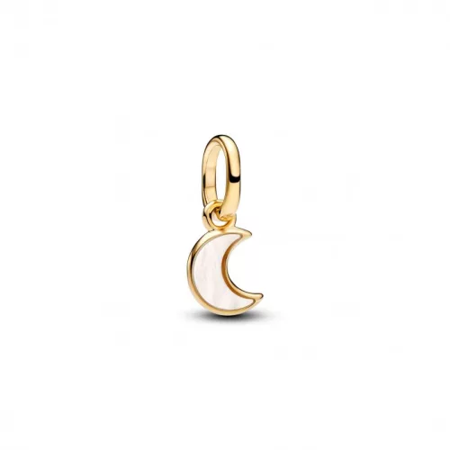 Pandora  - Fehér félhold mini függő charm