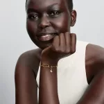 Pandora  - Fehér félhold mini függő charm