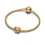 Pandora  - Gyöngyös nyitott szív charm