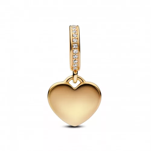 Pandora  - Shine gravírozható szív függő charm - 768761C01
