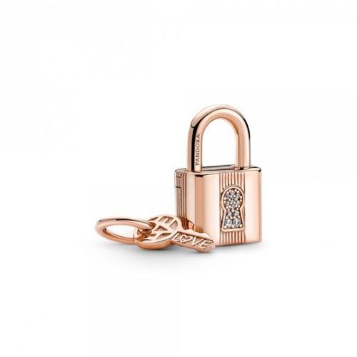 Pandora  - Lakat és kulcs rozé charm
