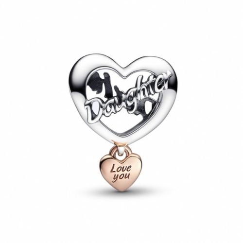 Pandora  - Szeretlek lányom szív charm