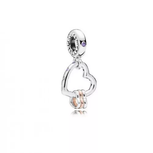 Pandora  - Hangsúlyos szívek függő charm - 787247NLCMX