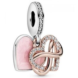 Pandora  - Szikrázó végtelenjel szív függő charm - 788878C01