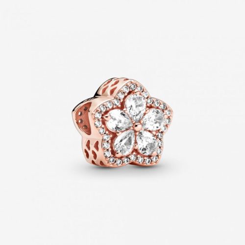 Pandora  - Szikrázó hópehely pavé charm