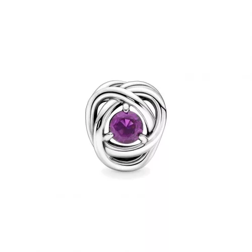 Pandora  - Lila örökkévalóság kör charm - 790065C02
