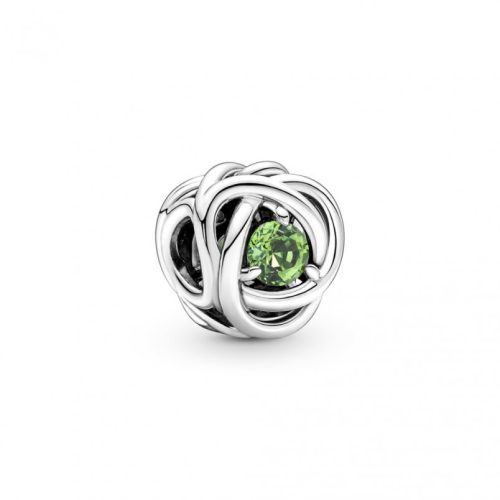 Pandora  - Tavasz zöld örökkévalóság körök ezüst charm