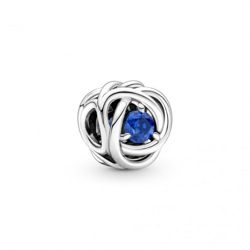 Pandora  - Kék örökkévalóság körök ezüst charm