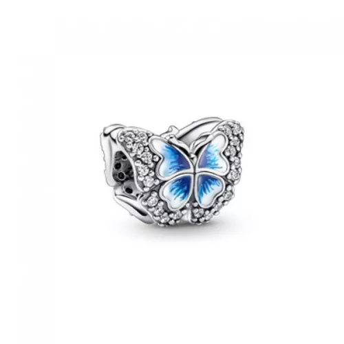 Pandora  - KÉK PILLANGÓ csillogó CHARM - 790761C01