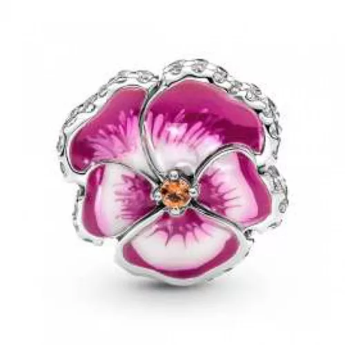 Pandora  - PANDORA TAVASZI RÓZSASZÍN ÁRVÁCSKA CHARM - 790777C01