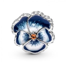 Pandora  - Kék árvácska charm - 790777C02