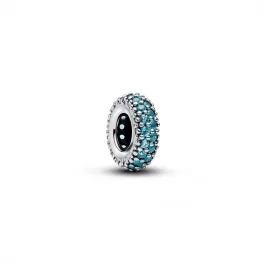 Pandora  - Jégkék kő spacer charm