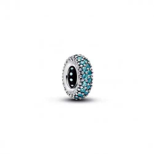 Pandora  - Jégkék kő spacer charm